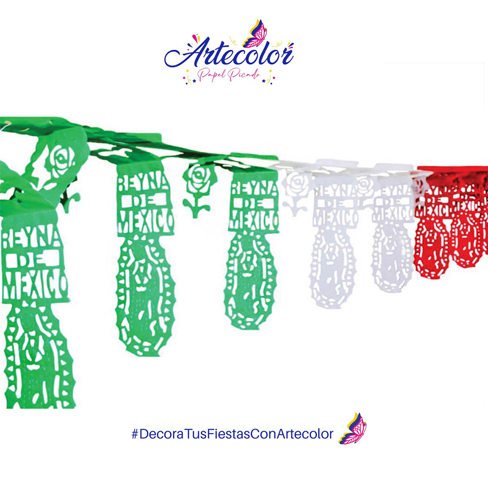 Feston Reynda de Mexico Papel Picado