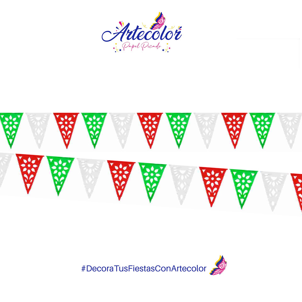 Banderín Tricolor Troqueleado