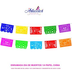 Enramada Muertos Papel Picado 1/4